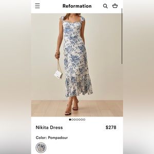 Reformation Nikita dress, pompadour